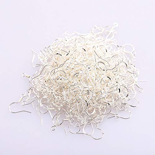 Coobbar 200Pcs/lot Jewelry Finding 925 Sterling Silver Earrings Hook Unisex Sterling Silver Jewelry Ear Hooks Earring Findings