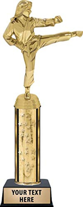 Crown Awards Karate Female Trophies, Gold Stars Karate Female Trophy with Custom Engraving Prime Crown Awards Karate Female Trophies, Gold Stars Karate Female Trophy with Custom Engraving Prime