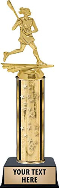 Crown Awards Lacrosse Female Trophies, Gold Stars Lacrosse Female Trophy with Custom Engraving Prime Crown Awards Lacrosse Female Trophies, Gold Stars Lacrosse Female Trophy with Custom Engraving Prime