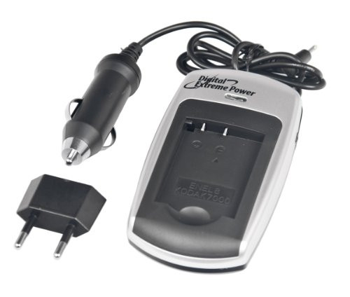 Bower XCDK7000 Digital Extreme Power 3-In-1 Individual Rapid Charger for Kodak DLIC 7000 and Nikon EN-EL8 Li-ion Batteries (Grey)