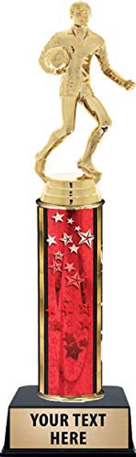 Rugby Male Trophies, Red Stars Rugby Male Trophy Award with Customized Engraving Prime Rugby Male Trophies, Red Stars Rugby Male Trophy Award with Customized Engraving Prime
