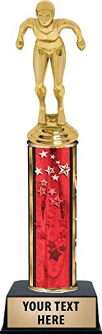 Swim Female Trophies, Red Stars Swim Female Trophy Award with Customized Engraving Prime Swim Female Trophies, Red Stars Swim Female Trophy Award with Customized Engraving Prime