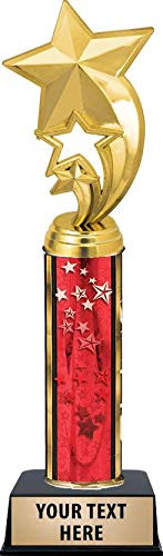 Star Rocket Trophies, Red Stars Star Rocket Trophy Award with Customized Engraving Prime