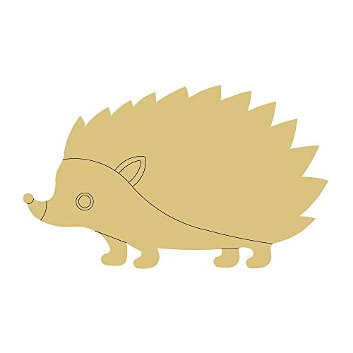 Hedge Hog Design by Lines Cutout Unfinished Wood Animal Kids Room Coloring Book Door Hanger MDF Shape Canvas Style 1 Art 1 (18 inch)