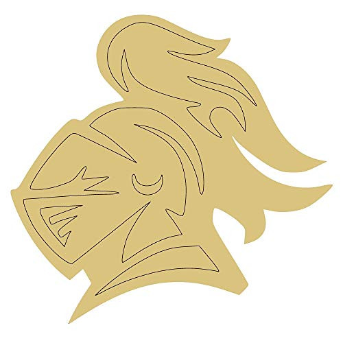 Knight Design by Lines Cutout Unfinished Wood Animal Decor Mascot Coloring Book Door Hanger Everyday MDF Shape Canvas Style 1 Art 1 (18 inch)