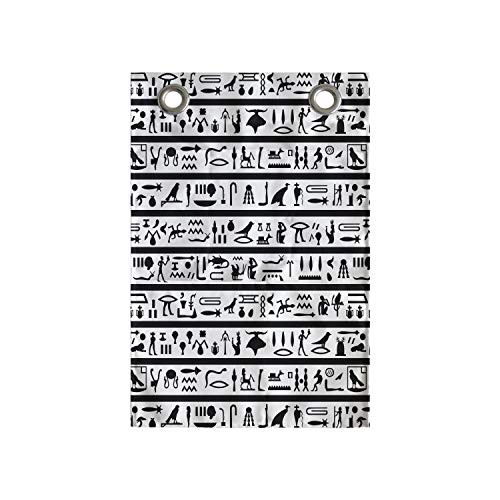 Ambesonne Egyptian Print Hanging Pocket Organizer, Historical Language Writing with Pictographic Style Cultural Traditional, Printed Polyester Storage Bag with Pockets, 14 inch x 20 inch, Black White Ambesonne Egyptian Print Hanging Pocket Organizer, Historical Language Writing with Pictographic Style Cultural Traditional, Printed Polyester Storage Bag with Pockets, 14 inch x 20 inch, Black White