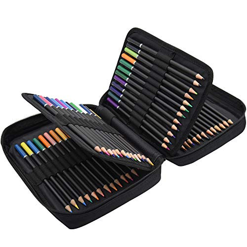 SOUNDANCE 72 Colored Pencils Set for Adults Coloring Book, Professional Drawing Pencils with Zipper Case Soft Core Vibrant Numbered Colors for Sketching Shading, Art Supplies for Kids Beginner Artists