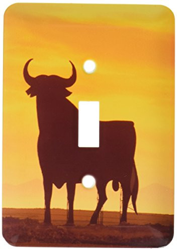 3dRose Lsp_10678_1 Osborne Bull Sign, Spanish National Momunent, Few Left On The Spanish Roadsides Single Toggle Switch