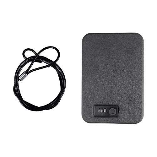 Aegis Portable Pistol Safe Digital Code Lock Personal Handgun Security Case Lock Box with Combination Lock, Black