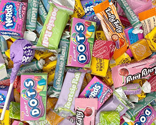 Easter Basket Assortment Candy - Nerds Mini Boxes, Tootsie Roll Candy, LAFFY TAFFY, Now and Later, and More Bulk 4 Lbs