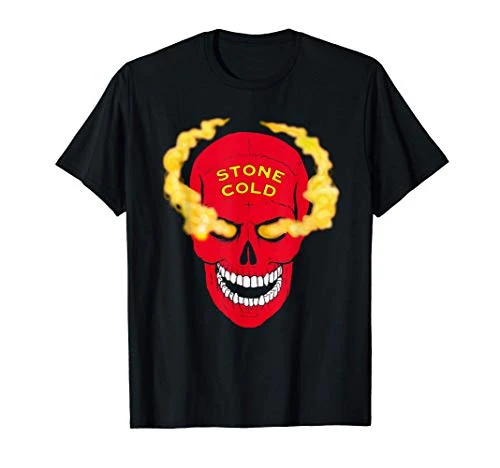 WWE Stone Cold Steve Austin  inchRed Skull inch Graphic T-Shirt