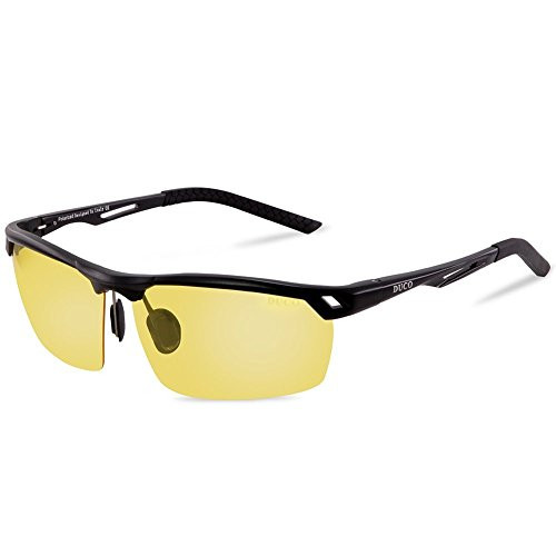 Duco Men's Night vision Driving Glasses Headlight Anti-glare Night Vision Eyewear 8550