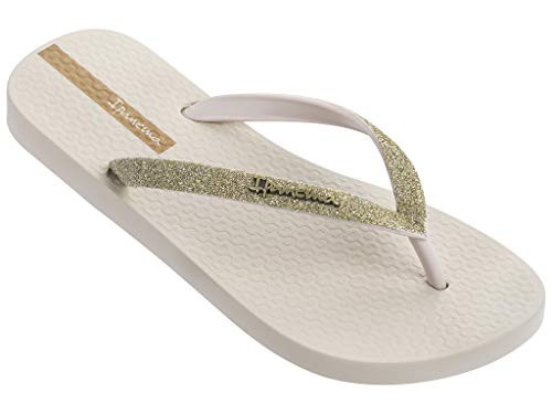 Ipanema Glitter II Women's Flip Flops, Beige/Beige (8 US)