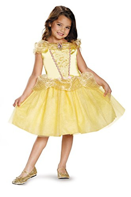 Belle Classic Disney Princess Beauty  and  The Beast Costume, One Color, X-Small/3T-4T