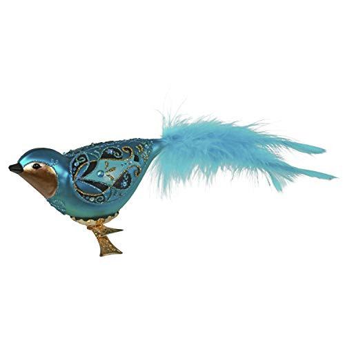 Hallmark Keepsake Christmas Ornament 2020, Majestic Plumed Bird, Blown Glass