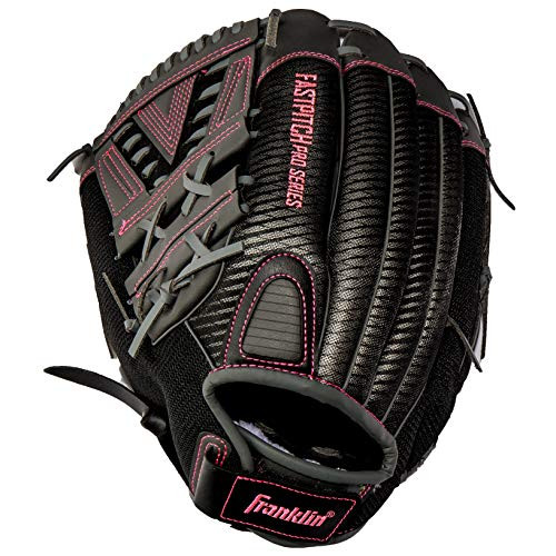 Franklin Sports Fastpitch Softball Glove - Fastpitch Pro - Adult and Youth Softball Mitt - Infield and Outfield - Left Handed Glove - Pink 12 inch Lefty