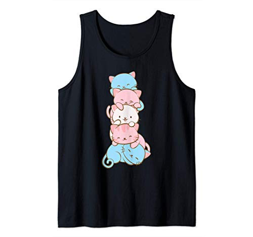 Transgender Pride Cute Kawaii Cat Tank Top
