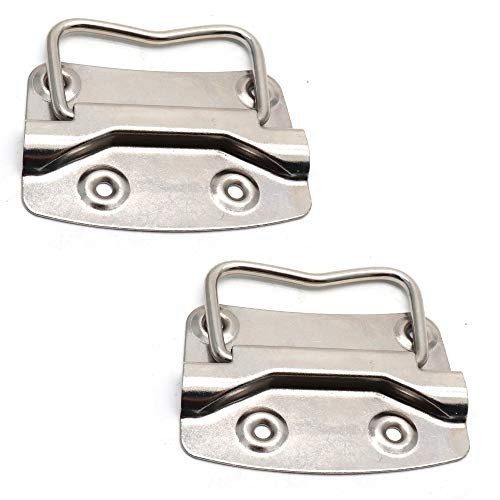 Rannb Cast Iron Toolbox Chest Handles Drop Down Pull Handle Trunk Handle -Pack of 2 (Large)