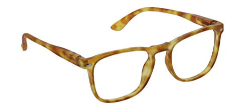 Peepers by PeeperSpecs unisex adult Dylan Focus Blue Light Filtering Reading Glasses, Honey Tortoise, 53 mm US