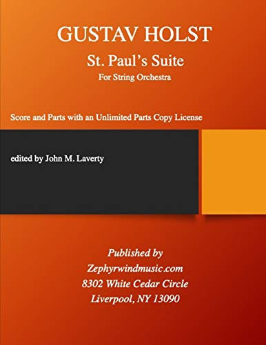 St. Paul's Suite: Full Score and Parts for String Orchestra