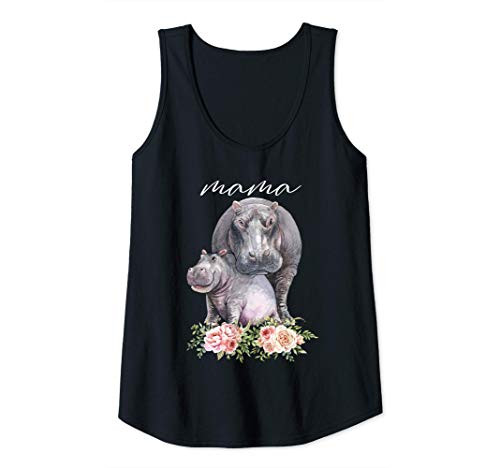 Womens Mama Hippo Tanks New Mom Hippo Mommy Gift For Mothers Day Tank Top Womens Mama Hippo Tanks New Mom Hippo Mommy Gift For Mothers Day Tank Top