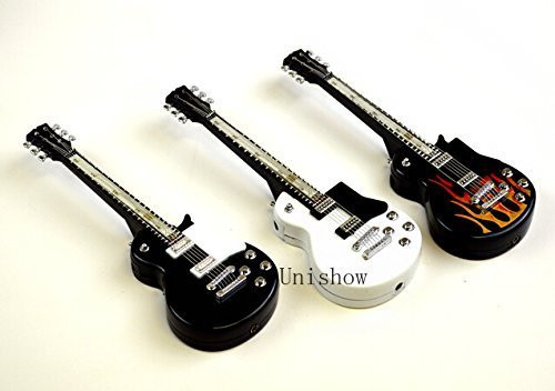 Unishow New Guitar Shaped Torch Cigarette Lighter Refillable Cigar Cigarette Butane LED Lighter