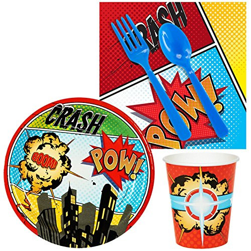 BirthdayExpress Superhero Comics Party Supplies Snack Pack for 16