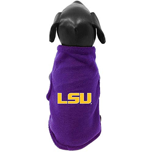 NCAA Louisiana State Fightin Tigers Polar Fleece Dog Sweatshirt, Tiny