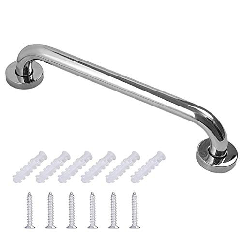 LYHXXX Stainless Steel Safety Support Handle,Bathroom Grab Bar, Wall Mounted Bathroom Handrail Chrome Finished, Towel Rail Bar for Elderly Disabled,30cm