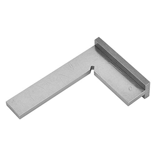 Measuring Tool, High Accuracy Hardened Stainless Steel Angle Ruler, High Hardness 90 Degrees With Seat for Precise Layout Measurement Work(200x130mm)