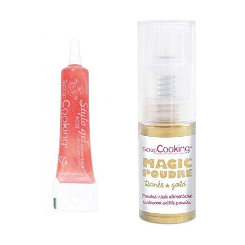 Food Pen with glitter pink plus Golden edible powder