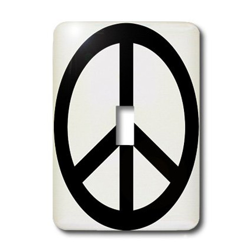 3dRose lsp_40211_1"Black Peace Sign- Inspirational Art" Single Toggle Switch 3dRose lsp_40211_1"Black Peace Sign- Inspirational Art" Single Toggle Switch
