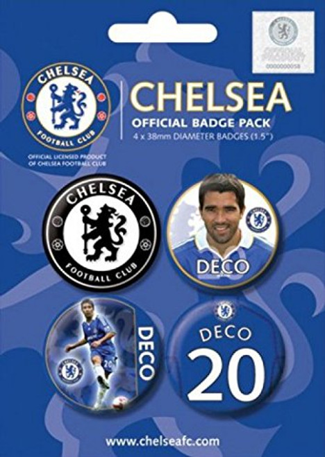 1art1 Football Badge Pack - F.C. Chelsea, Anderson Luis de Souza - Deco (6 x 4 inches)