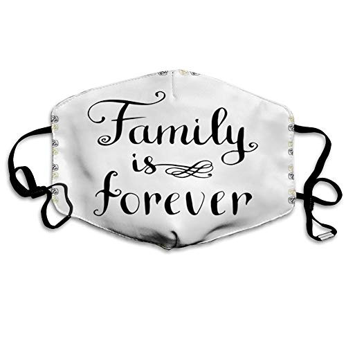 Funny Sports Activated Carbon Filters mask,Ink Writing Quote About Family Framework with Sketchy,Facial decorations for adults