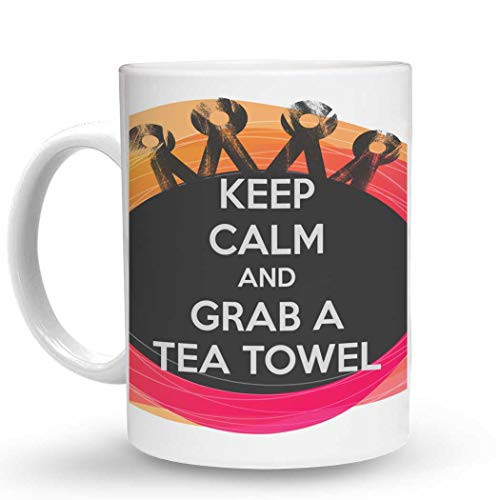 Makoroni - KEEP CALM AND GRAB A TEA TOWEL 15 oz Ceramic Large Coffee Mug/Cup Design68