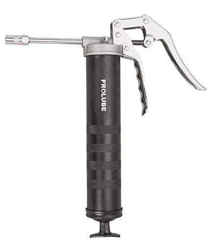 PROLUBE Standard Duty Pistol Grip Grease Gun   14-Ounce Capacity   5,000 PSI   4-inch Steel Extension  and  Coupler (43002)