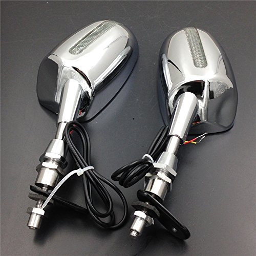 SMT-LED rear view mirror Compatible With Honda CBR 600 F1 F2 F3 CBR 900 929 954 RR Chrome  B00RUDY3Z8