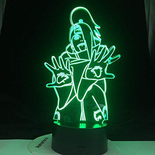 3D Lamp Anime Light Anime Led Light Night Light for Kid Shikamaru Nara Deidara Naruto X Lamp Uzumaki Anime Sasuke Kakashi Hatake Itachi Uchiha Kamado Tanjiro Touch