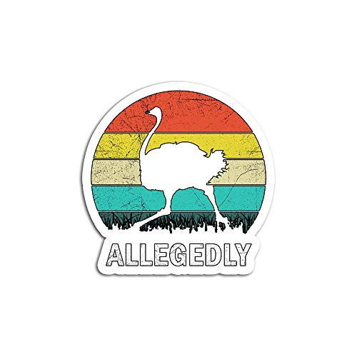 Hand Wooden Customizable Sticker Vintage Allegedly Ostrich Retro Lover Stickers for Personalize (3 pcs/Pack)