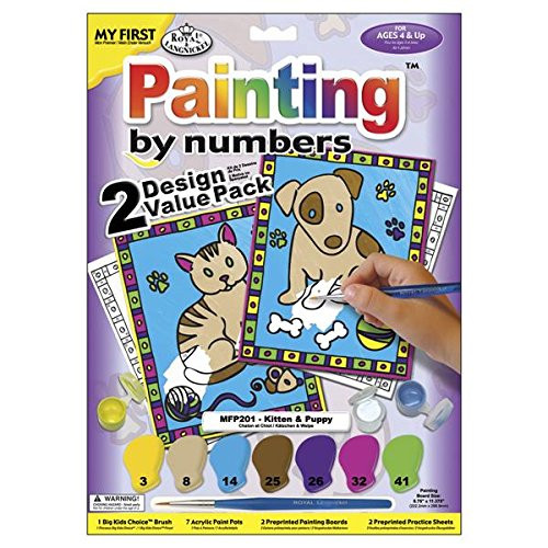 Royal Brush My First Paint by Number Kit, 8.75 by 11.375-Inch, 2/pkg