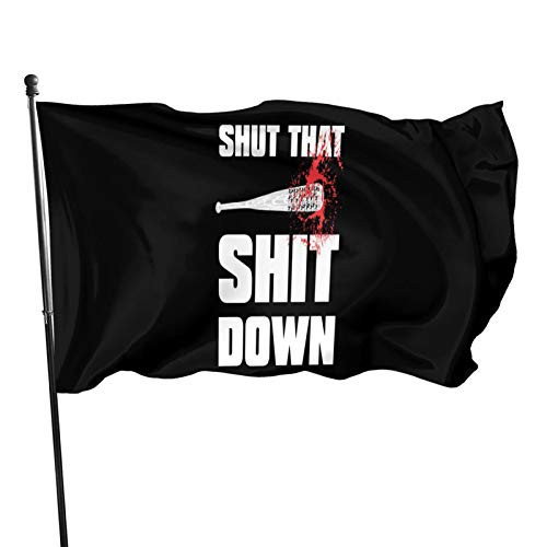 Zgflang Shit Down 3x5 Foot Flag Outdoor Flags 100percent Single-Layer Translucent Polyester 3x5 Ft
