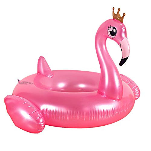 GINKO Inflatable Crown Flamingo Pool Float / Ring, Pool Float Lounge raft for Summer Beach Swimming Pool Party, Beach Toys, Swimming Pool, Ideal for Adults and Kids (Baby seat)