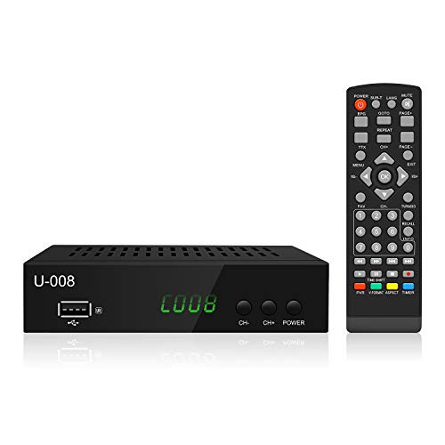 UBISHENG Digital TV Converter Box, 1080P ATSC Digital Converter Box with Recording / Media Player / TV Tuner Function