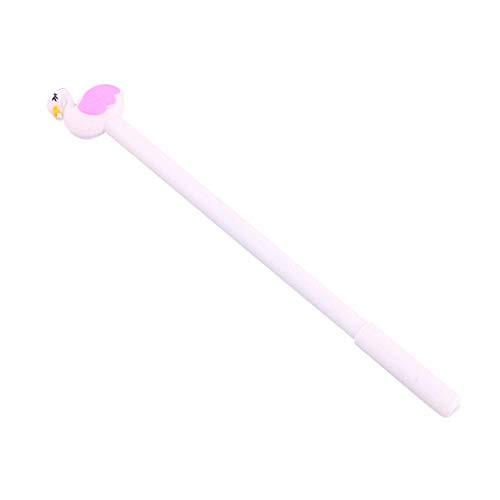 Opla3ofx 0.5mm Cute Flamingo Swan Signature Gel Ink Writing Pen Office School Stationery Fine point, Durable and Smoth to Write White