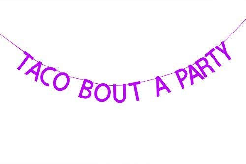 GrantParty Taco Bout A Party Banner Purple Glitter Letters Garland for Cinco De Mayo Mexican Fiesta Themed Birthday Bachelorette Wedding Party Decor GrantParty Taco Bout A Party Banner Purple Glitter Letters Garland for Cinco De Mayo Mexican Fiesta Themed Birthday Bachelorette Wedding Party Decor