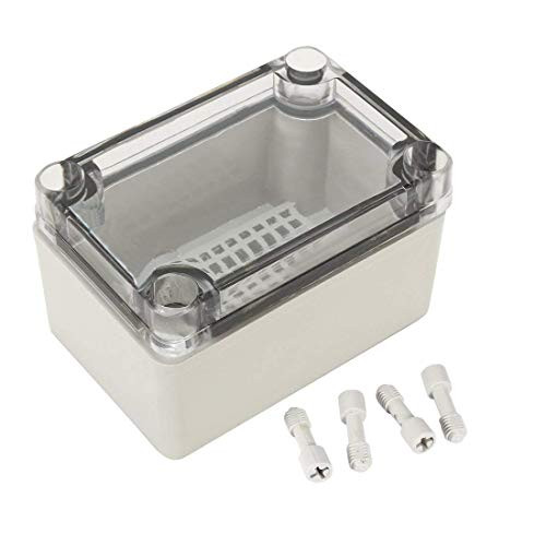 YXQ 95x65x55mm ABS Junction Box w PC Transparent Cover Waterproof Project Enclosure Case Outdoor (3.7 x 2.6 x 2.2 inches)