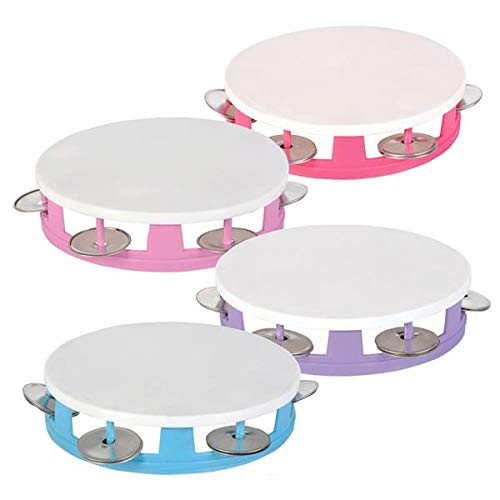 Rhode Island Novelty 5.5 Inch Mini Tambourines, Pack of 5 Assorted