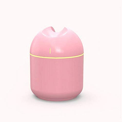 200ML Ultrasonic Mini Air Humidifier Aroma Essential Oil Diffuser for Home Car USB Fogger Anion Mist Maker with LED Night Lamp (200ml pink)
