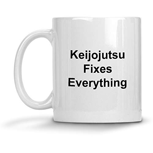 Keijojutsu Fixes Everything Mug - 11 oz White Coffee Cup Keijojutsu Fixes Everything Mug - 11 oz White Coffee Cup