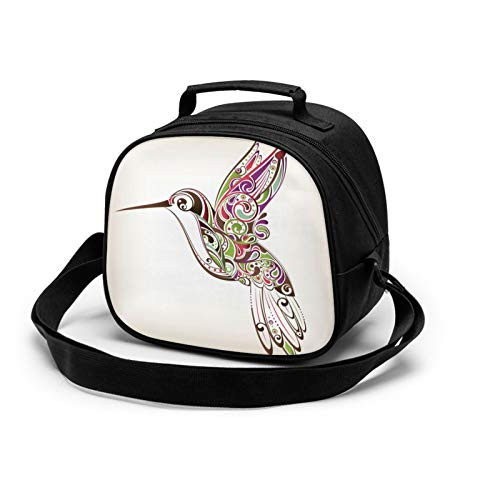 Insulated Lunch Bag Colorful Birds Lunch Box Keep Your Food Cool, Lunch Tote, Adjustable Strap for Kids